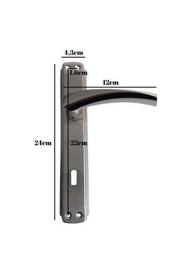 Serçe Bravo Krom Kapı Kolu Oda Aynalı İç Kapı Kolu Oda 1 Takım