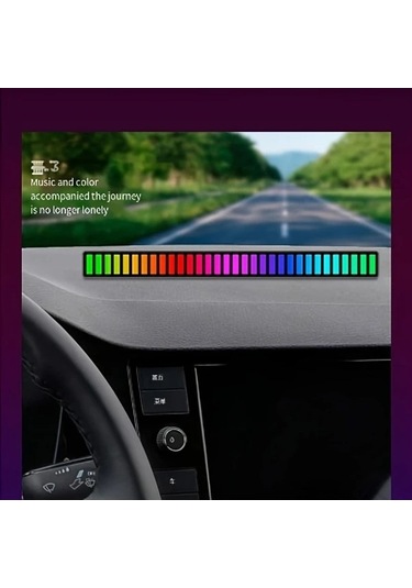 Fastbuy Siyah Şarj Edilebilir Akıllı Led Oyun Odası Dekorasyonu, Bar Renkli Ses Ritmi Işıklı, Usb İle Çalışan Işık Barı