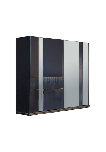 Modalife Aynalı Sürgülü Gardırop Antrasit