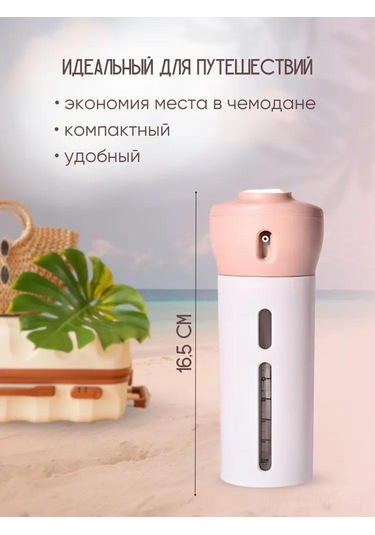 Youmex Seyahat İçin 4'lü Dolum Büttön Seti, Pembe - 40ml Her Bir, Kolay Kullanim, Organize Edici, Çevre Dost Malzeme Pembe