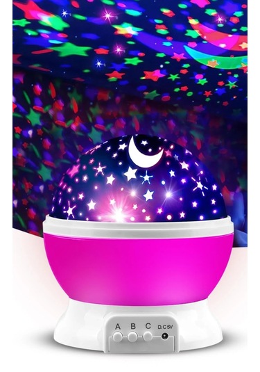 Yıldızlı Işık Görünümlü Pilli Ve Jarz Edilir Projektör Lamba