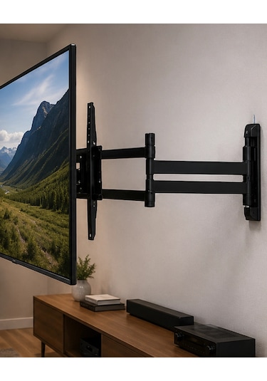 Çift Kollu Tv Askı Atı Hareketli Lcd Led Televizyon Askılığı