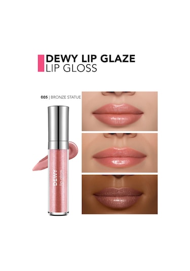 Flormar Besleyici Dudak Parlatıcısı - Dewy Lip Glaze - 005 Bronze Statue-8682536068093