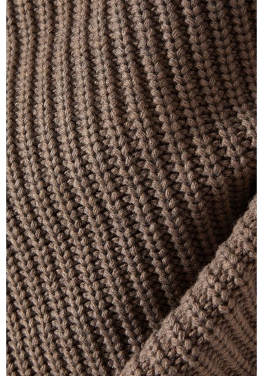 Good American Oversize Mockneck Triko, Modern Rahat - Şık Kadın Kazak Gri