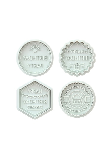 Yunboo Ev Fırınlama Aleti: 3d Pasta Ve Bisküvi Kesiici Kalıbı, Simülasyon Pasta Tasarımı, 2 Adet Basma Ucu Şeffaf Şeffaf