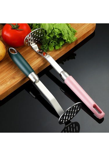 Patates Ezici Ağır Hizmet Tipi İnce Ağ Kalınlaştırılmış Paslanmaz Çelik Manuel Pres Bebek Maması Ezici Kitchenpink