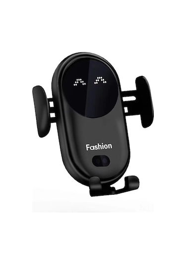 Lemestar S11 Siyah Akıllı Entegreli Araç İçi Kablosuz Şarj Cihazı - 10w Hızlı Şarj, Infrared Sensörlü Telefon Tutucu Ve Ses Efekti