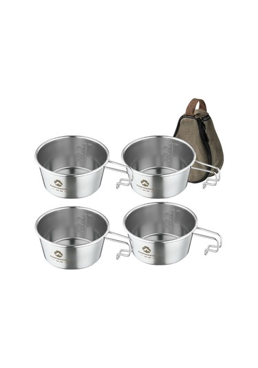 Açık Paslanmaz Çelik 450ml Sierra Kase Piknik Sofra Y24634-4 Çok Renkli