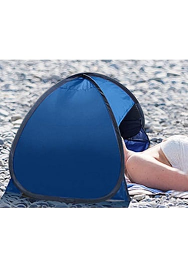 Suntek Plaj Çadırı Bahçe Güneş Gölgelik Ekran Gölge Uv Koruyucu Siyah Bant Mavi Siyah - Mavi