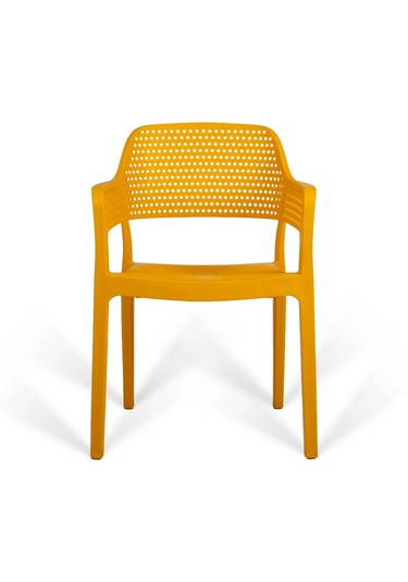 Hawaii Kollu Kafe Ve Balkon Sandalyesi 2'li Sarı