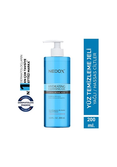 Nedox Yüz Temizleme Jeli Yağlı ve Akneye Eğilim Gösteren Ciltler 200 ML