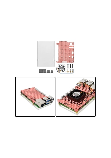Suntek Pi 5b Soğutma Dizüstü Bilgisayarı Için Bakır Fanlı