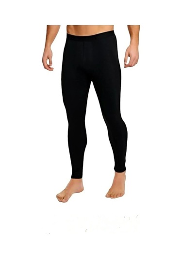 Kışlık Unisex Termal Tayt Pamuklu / 1adet Siyah
