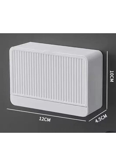 Youmex Beyaz Duvar Tipi Sabunluk, Akıntı Sistemi Ve Yapıştırıcı Montaj, Plastik Materyal, Tek Bölmeli, 1 Adet Diğer