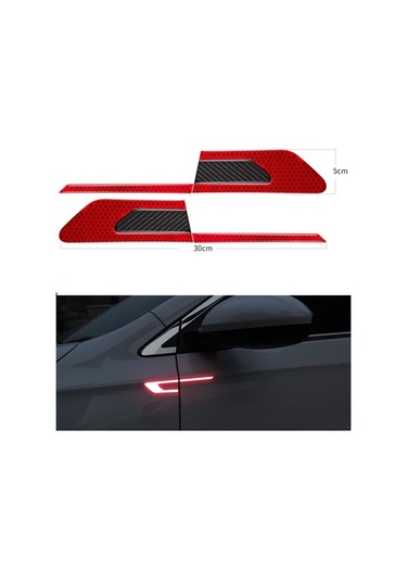 Sarı Araba Uyarı Çıkartmaları Araba Yansıtıcı Güvenlik Uyarı Şerit Bant Araba Tampon Yansıtıcı Şeritler Güvenli Reflektör Çıkartmalar Çıkartmaları