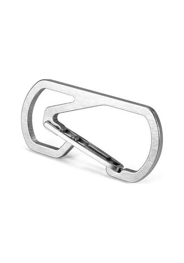 Novahub Ultra Hafif Titanyum Kancaklık - Çift Halkalı, Kaymaz, 16g Gümüş Anahtarlık Gümüş