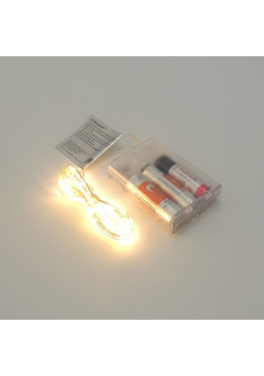 Pilli Peri Led Işık Yılbaşı Ağaç Bahçe 3m Tel Işık Gün Işığı