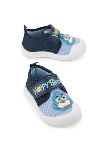 Gezer Yazlık Bebe Erkek Keten Happy Bird Cırt Cırtlı Ayarlanabilir Ayakkabı Ga2ybm.03355.00.2a2.0a Mavi