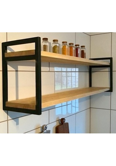 Arles Düzenleyici Organizer Dekoratif Mutfak Banyo Rafı Baharatlık Siyah