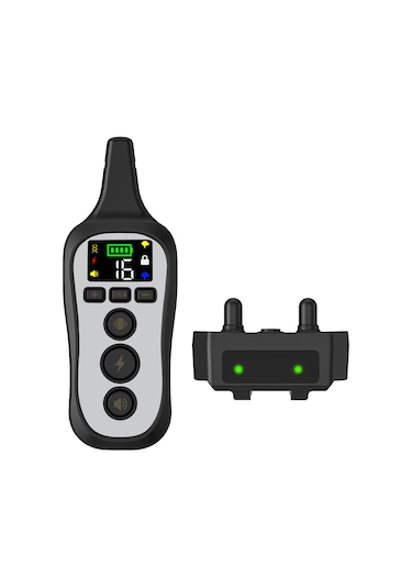 Köpek Tasması Barker, Uzaktan Kumandalı Köpek Eğitmeni Ultrasonik Elektrik Şok Tasması Köpek Eğitim -siyah