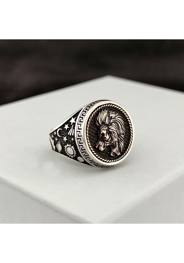 Fkgümüş 925 Ayar Gümüş Aslan Burcu Yüzük