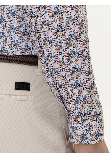 Cacharel Sarı Slim Fit Uzun Kollu Gömlek