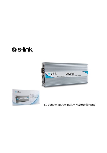 S-link Sl-2000w 2000w Dc12v-ac230v İnverter Beyaz - Siyah
