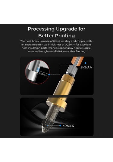 Xindoker Creality K1 3d Yazıcı Yükseltme Seti - Çift Metal Isıtıcı Bakır+titanyum 300 C Dayanıklı, Yüksek Akışlı Nozul Diğer