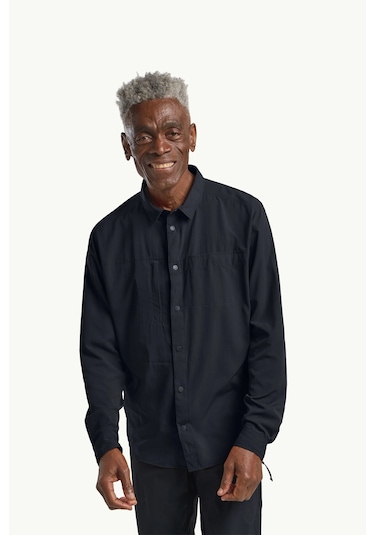 Jack Wolfskin Sierra Canyon Ls Erkek Gömlek Lacivert