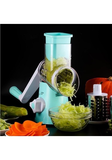 Yeşil Sebze Kesici Yuvarlak Mandoline Patates Havuç Rende Dilimleme Paslanmaz Çelik Çok Fonksiyonlu Kıyıcı Bıçaklar Mutfak Aksesuarları