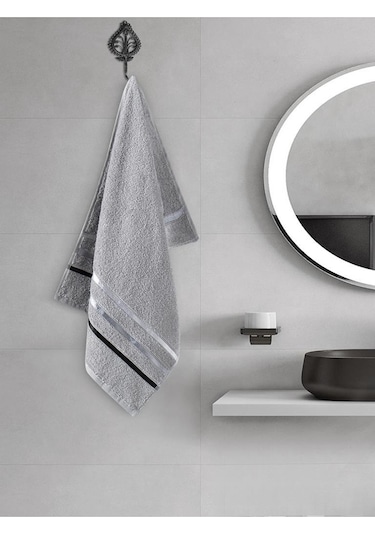 Banyo Havlu Seti 4 Lü Bale Gri