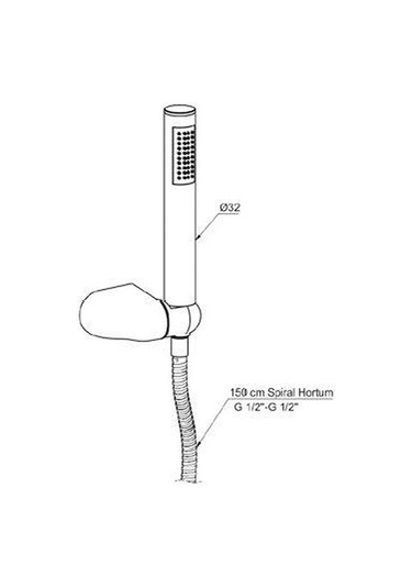 Gpd Mta160-S Tam Ankastre Duş Seti Pedra Siyah