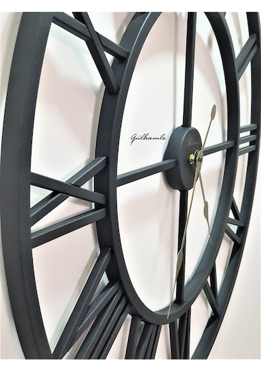 Regal Ultima 2688 B Ferforje 76 Cm. Iskelet Duvar Saati Mat Siyah
