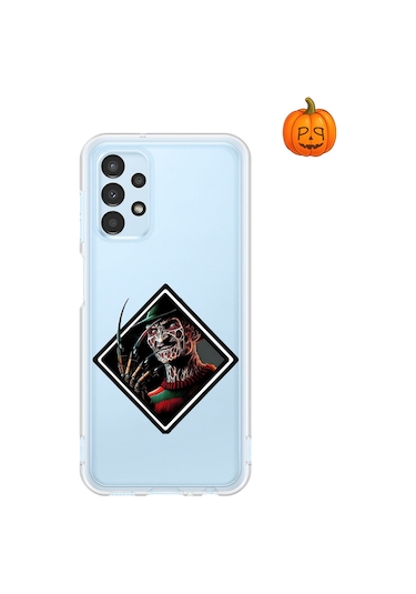 Dali Design Samsung Galaxy A13 Uyumlu Şeffaf Kılıf Horror 2 Tasarımlı