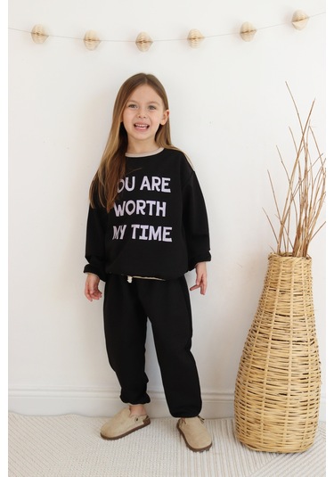 2 Li Takım Baskılı İki İp Siyah