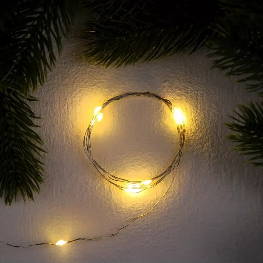 Luazon Lighting Pil İle Çalışan Çiy Işığı Zincir, 1 M 175967366 Beyaz