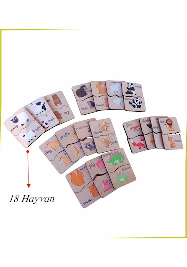 Anne Ve Yavru Hayvanlar Eşleştirme Türkçe-ingilizce