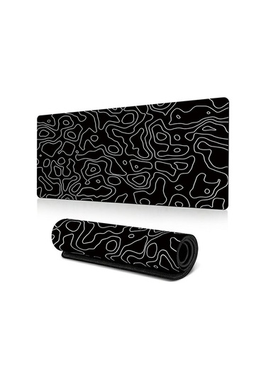 Cbtx 300 X 700 X 3mm Soyut Sıvı Desenli Mouse Mat Kaymaz Kauçuk Mouse Pad - Stil F