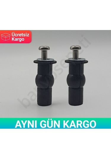 Universal Klozet Kapaği Montaj Dübeli  Kauçuk Siyah