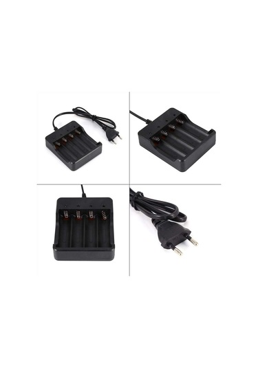 Şarj Edilebilir Lityum 18650 Piller İçin 4 Bölmeli Pil Şarj Cihazı, İyi Kalitede, Ters Şarj Önleme Fonksiyonu Ve İyi