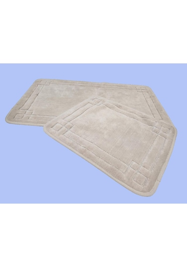 Banyo Paspası 2 Li Set Asos Pudra Desenli