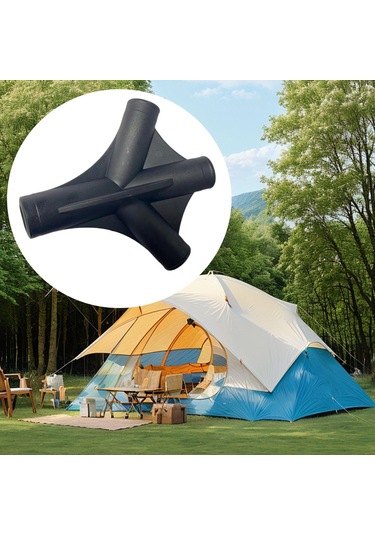 Dolıty Çadır Kutupu Konnektörü Doğrudan 19mm-11mm-12.5mm Siyah