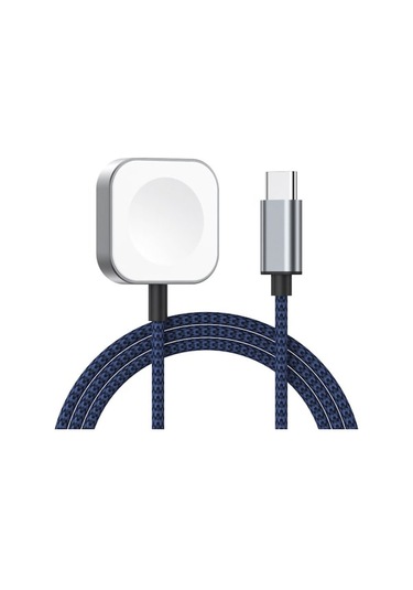 Rogfer İos Watch Uyumlu Type-c Arayüzü İçin Manyetik Şarj Cihazı Mavi , Boyut:type-c