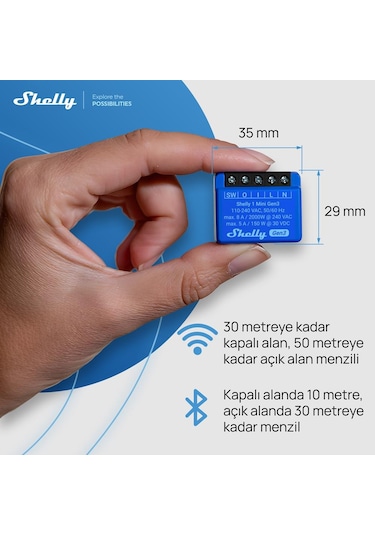 Shelly 1 Mini Gen3 Akıllı Röle