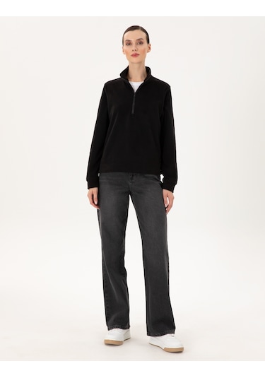 Pierre Cardin Kadın Siyah Sweatshirt 50300846-vr046 Siyah