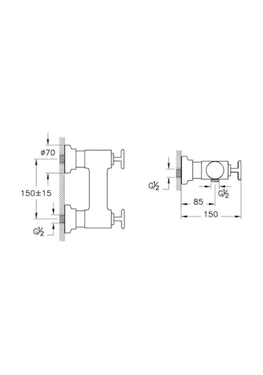 VitrA Origin Classic A4289436 Duş Bataryası Mat Siyah