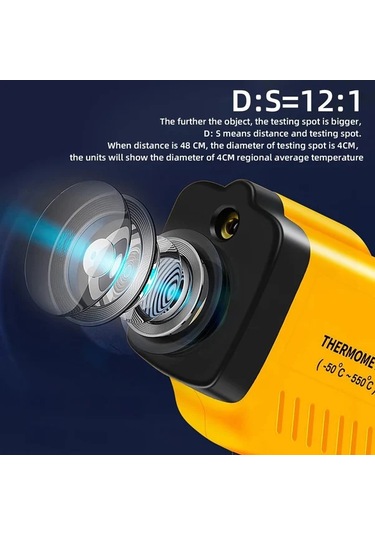 Boatshop1 Bsıde H1 Dijital Kızılötesi Termometre Et Buffalo Sütü Bbq Pişirme Non Contact Lazer Tabanca Abs Malzeme Pil İle Çalışır