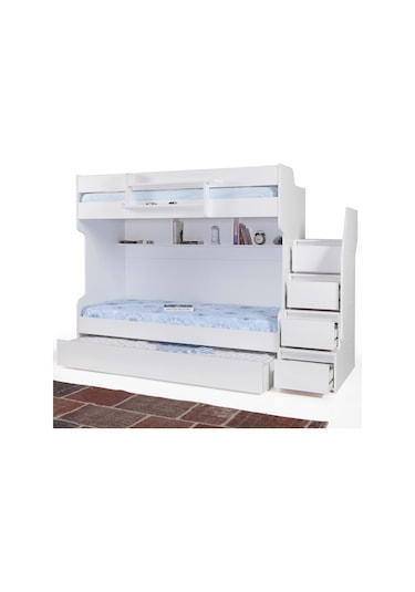 Setaymobilya Ranza, Cesur Beyaz Ranza + 2 Adet Comfort Yatak, Setay Genç Odası