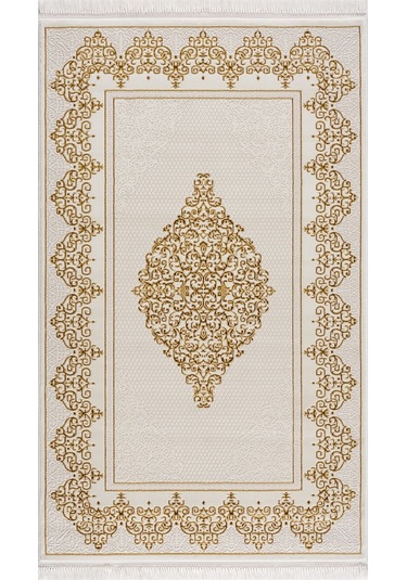 Efsun Krem Gold Modern Salon Ve Oturma Odası Halısı