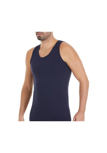 Yıldız Erkek Modal Likralı Askılı Atlet 70/74 - 6 Adet Lacivert